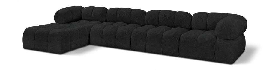 Canapé sectionnel Ames en tissu bouclé