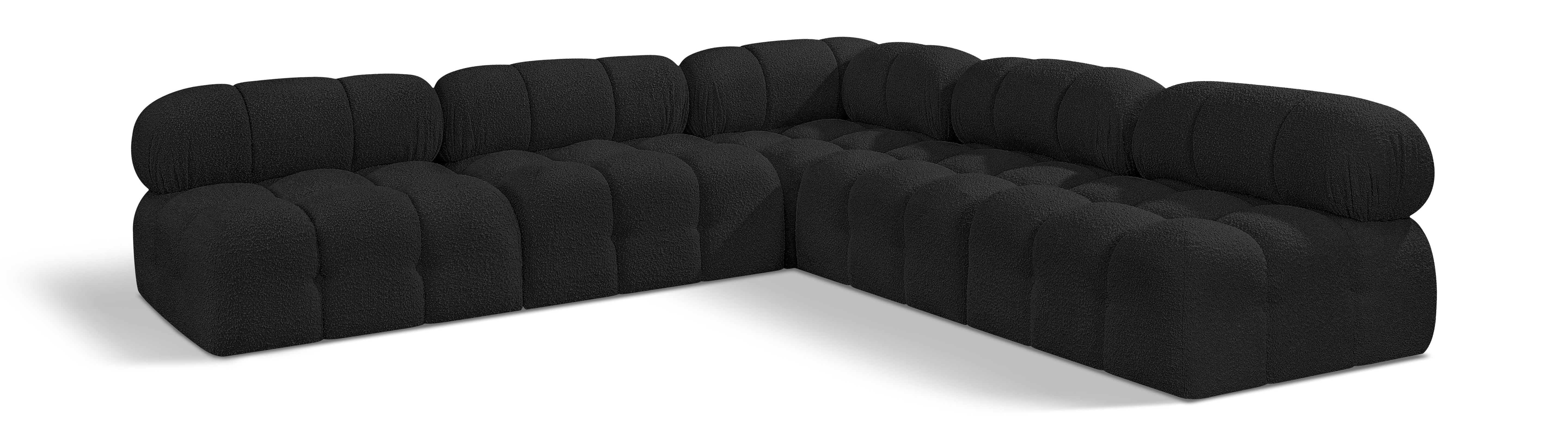 Canapé sectionnel Ames en tissu bouclé