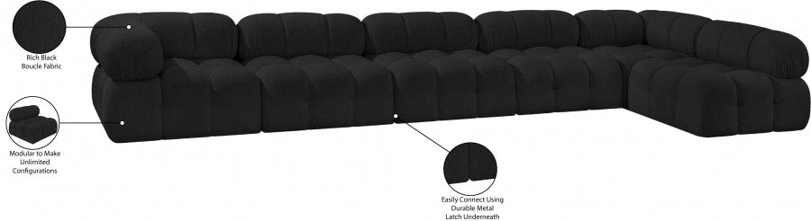 Canapé sectionnel Ames en tissu bouclé