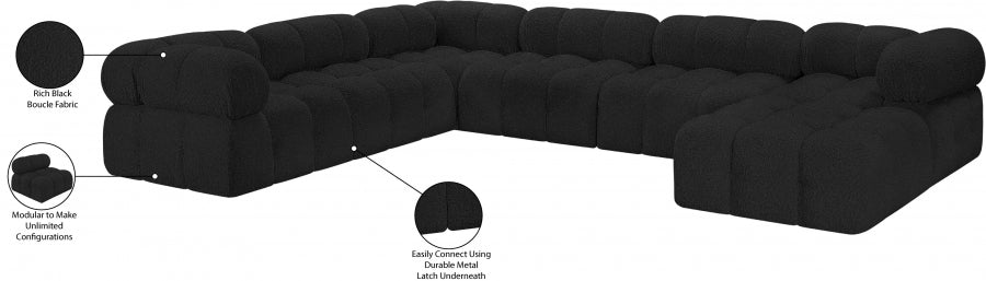 Canapé sectionnel Ames en tissu bouclé