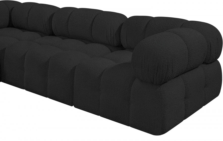 Canapé sectionnel Ames en tissu bouclé