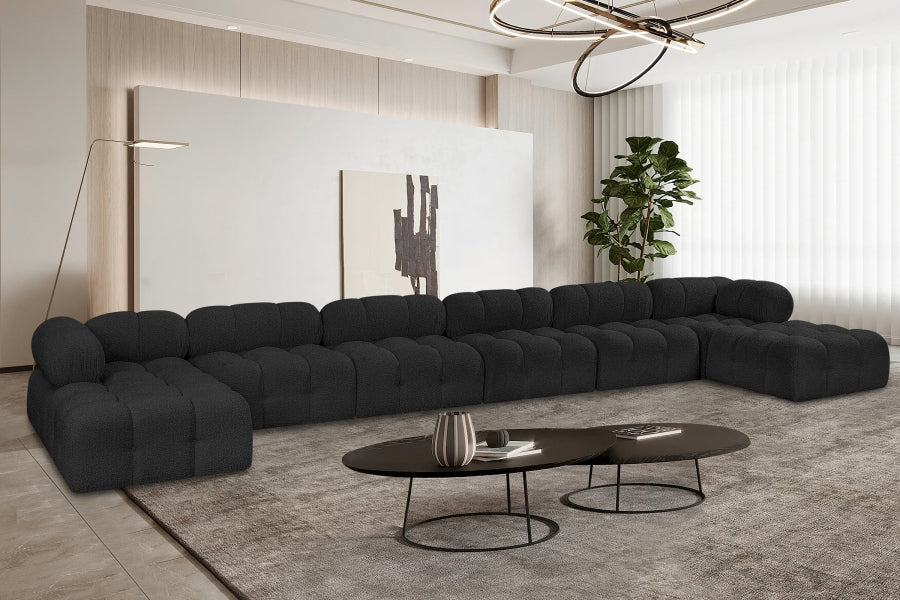 Canapé sectionnel Ames en tissu bouclé