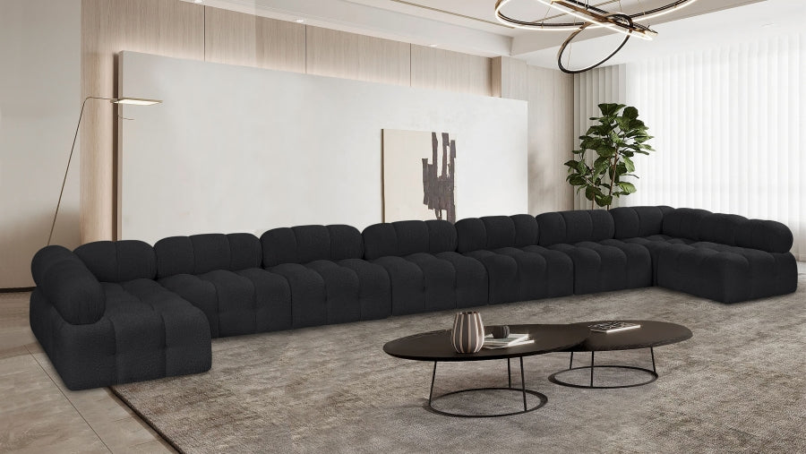 Canapé sectionnel Ames en tissu bouclé