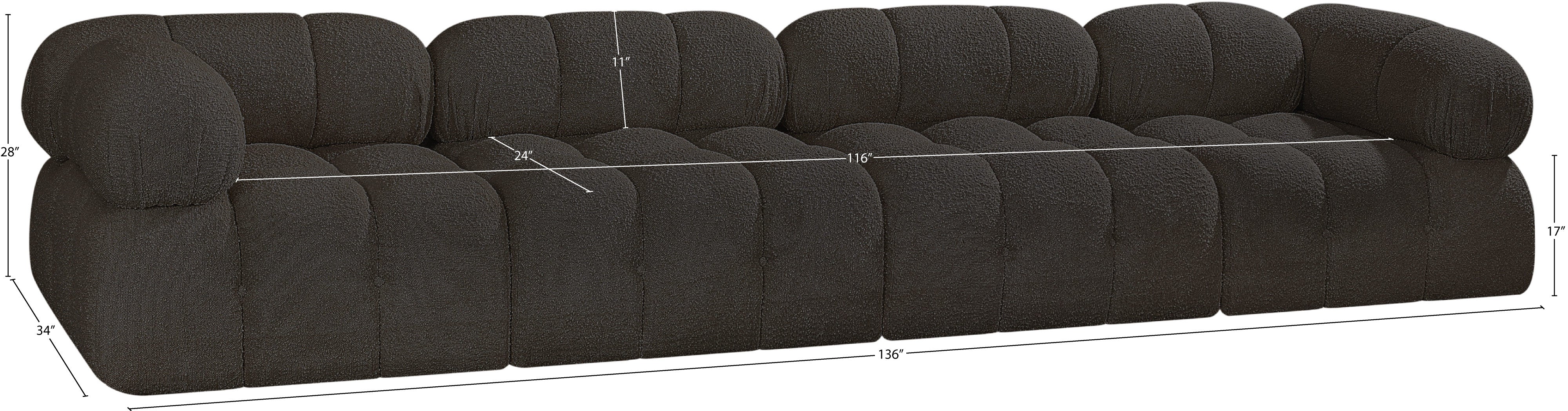 Canapé Ames en tissu bouclé