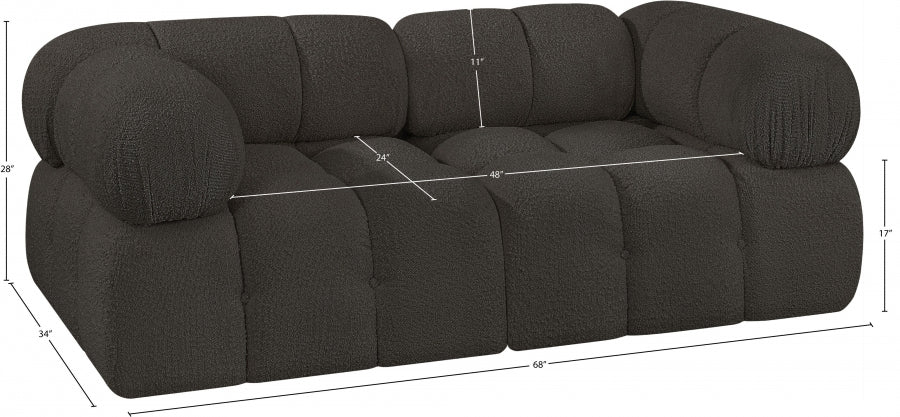 Canapé Ames en tissu bouclé