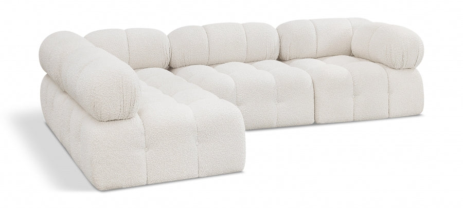 Canapé sectionnel Ames en tissu bouclé