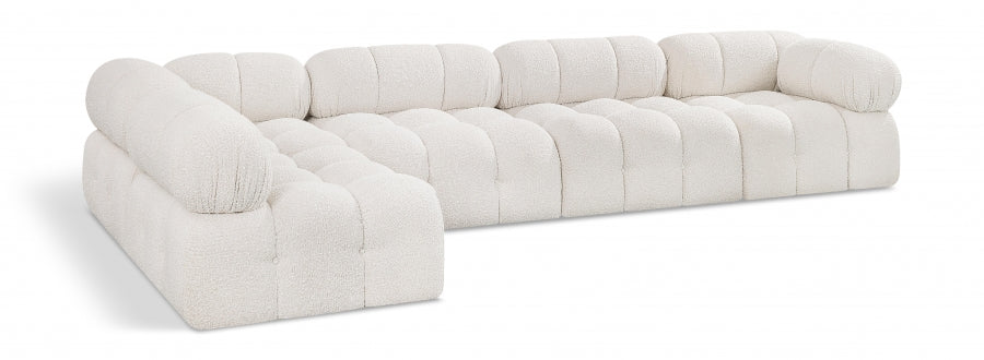 Canapé sectionnel Ames en tissu bouclé