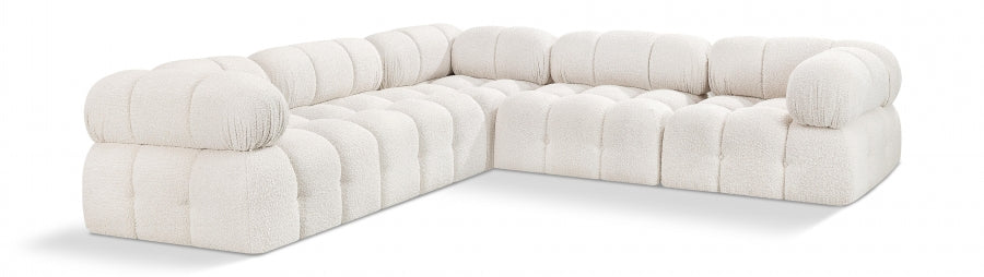 Canapé sectionnel Ames en tissu bouclé