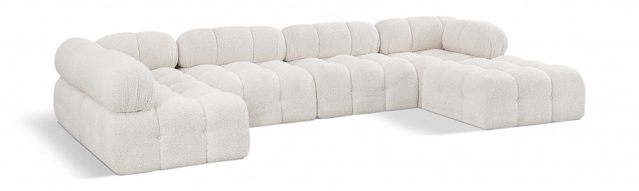 Canapé sectionnel Ames en tissu bouclé