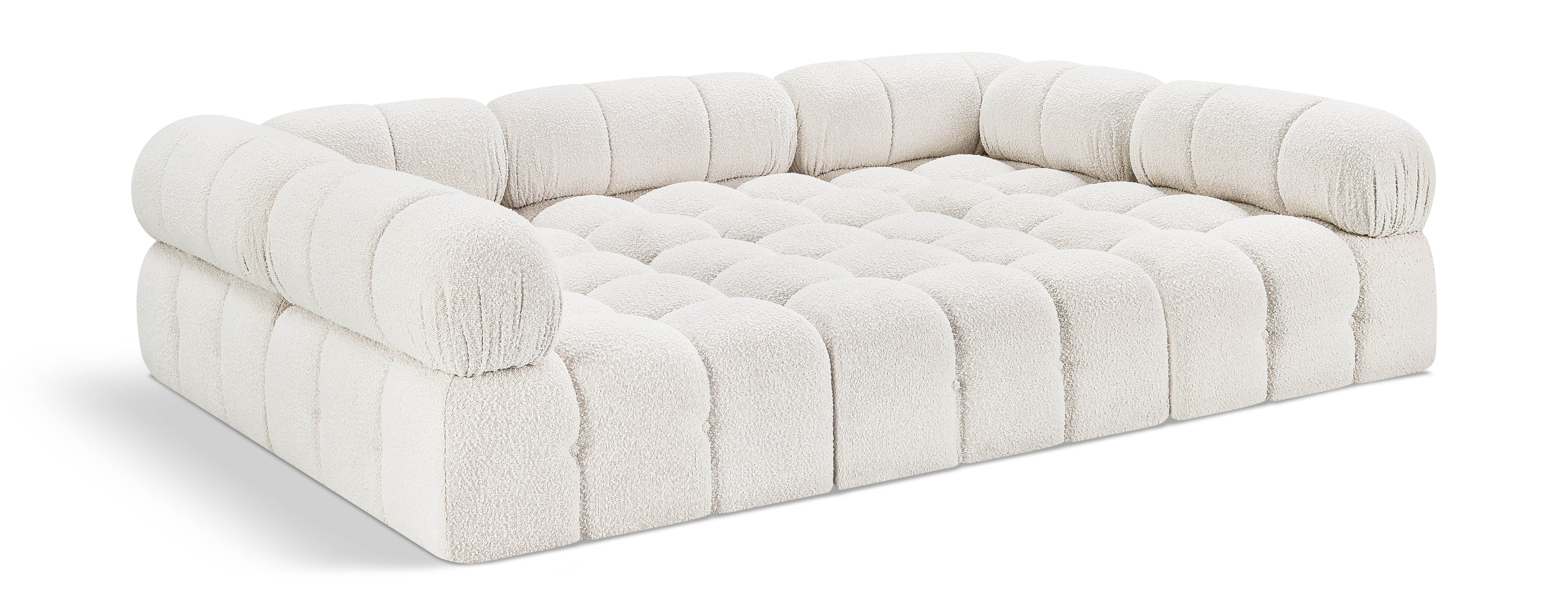 Canapé sectionnel Ames en tissu bouclé