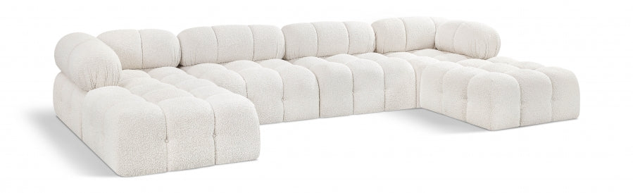 Canapé sectionnel Ames en tissu bouclé