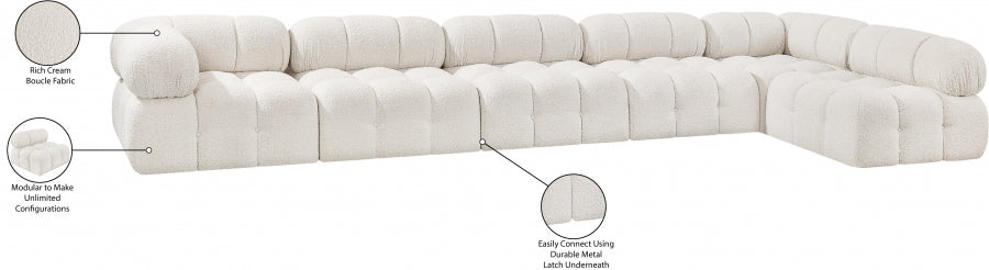 Canapé sectionnel Ames en tissu bouclé