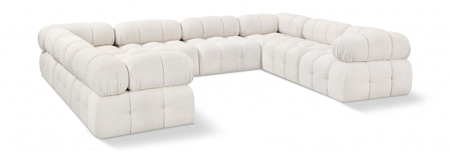 Canapé sectionnel Ames en tissu bouclé