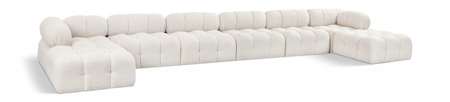 Canapé sectionnel Ames en tissu bouclé