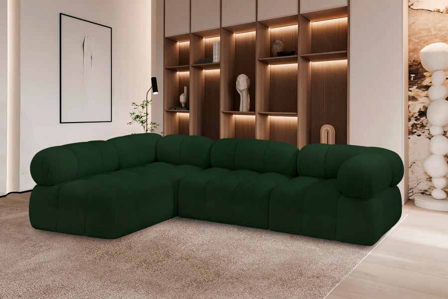 Canapé sectionnel Ames en tissu bouclé