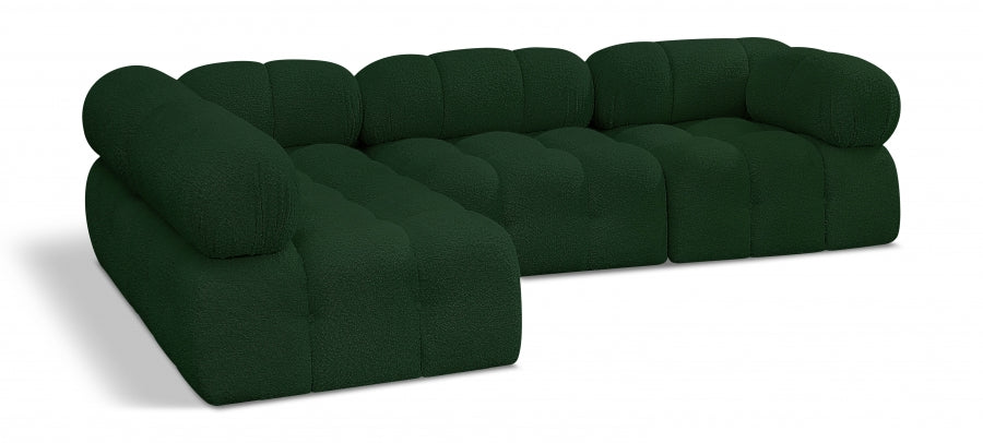 Canapé sectionnel Ames en tissu bouclé
