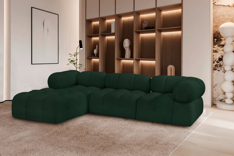 Canapé sectionnel Ames en tissu bouclé