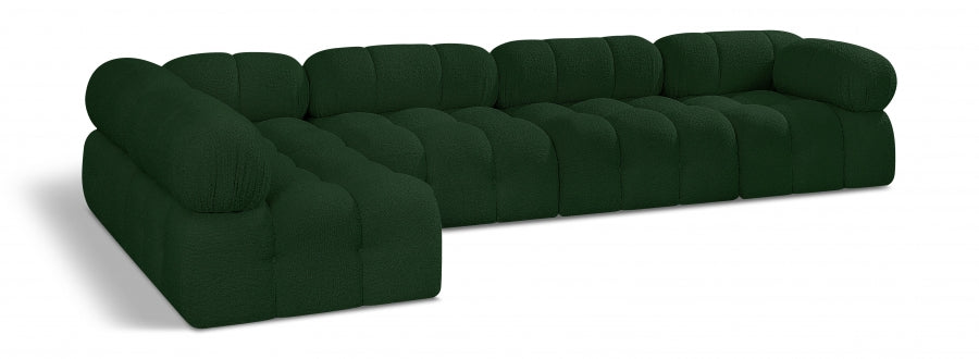 Canapé sectionnel Ames en tissu bouclé