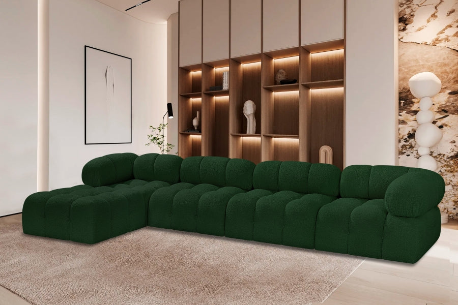 Canapé sectionnel Ames en tissu bouclé