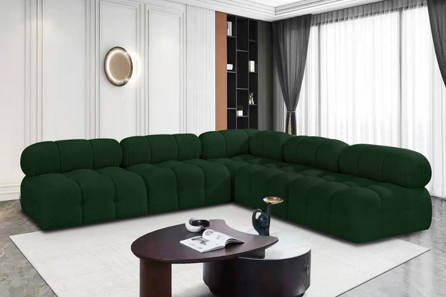 Canapé sectionnel Ames en tissu bouclé