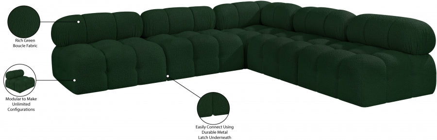 Canapé sectionnel Ames en tissu bouclé