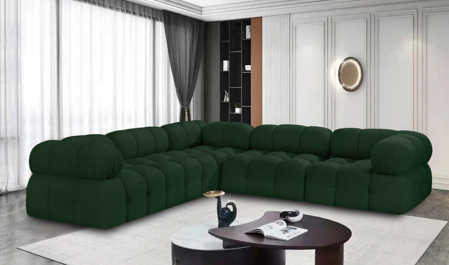 Canapé sectionnel Ames en tissu bouclé
