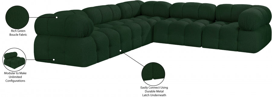 Canapé sectionnel Ames en tissu bouclé
