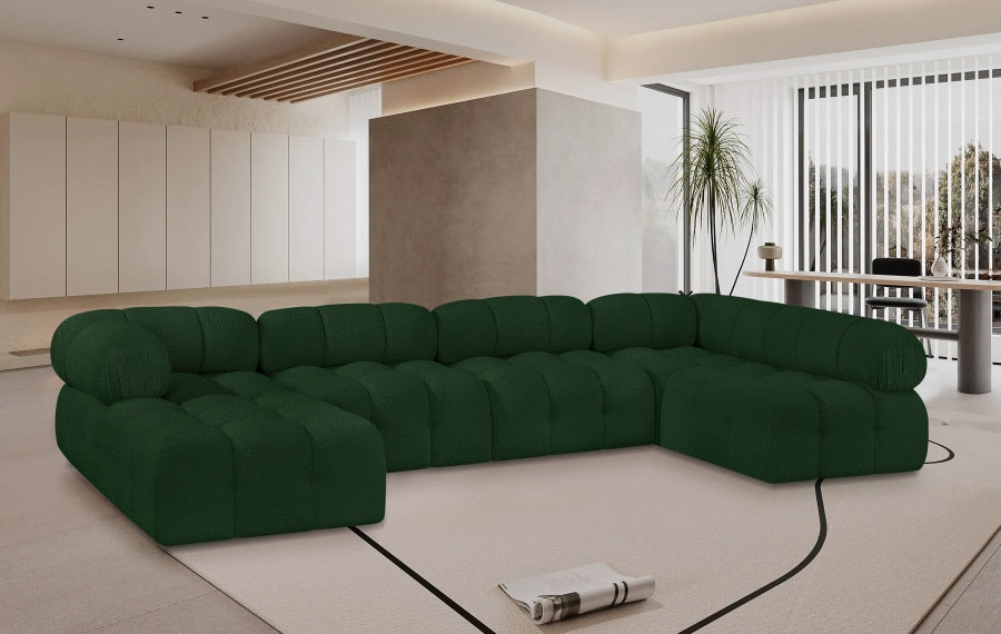 Canapé sectionnel Ames en tissu bouclé
