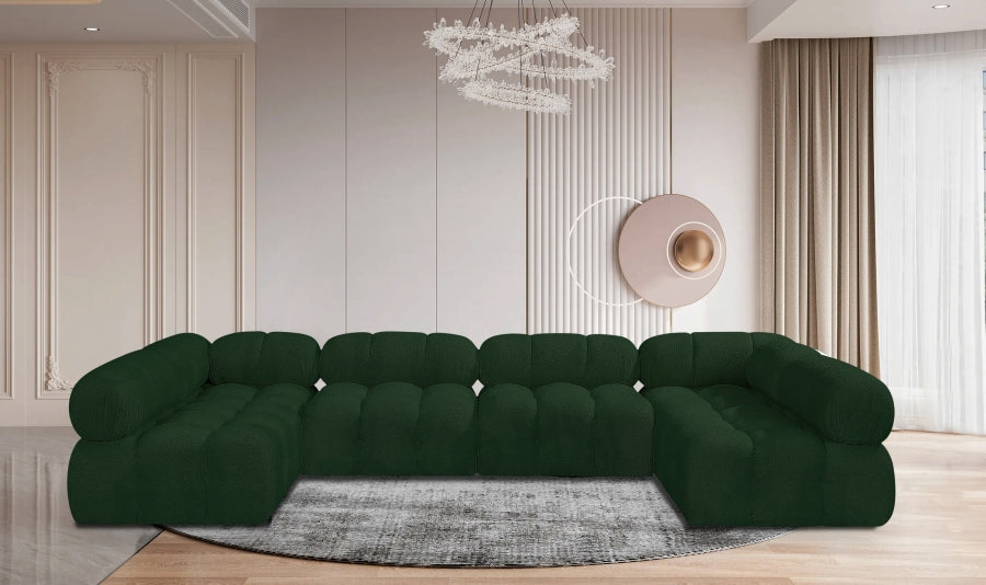 Canapé sectionnel Ames en tissu bouclé