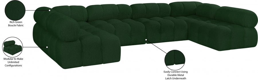 Canapé sectionnel Ames en tissu bouclé