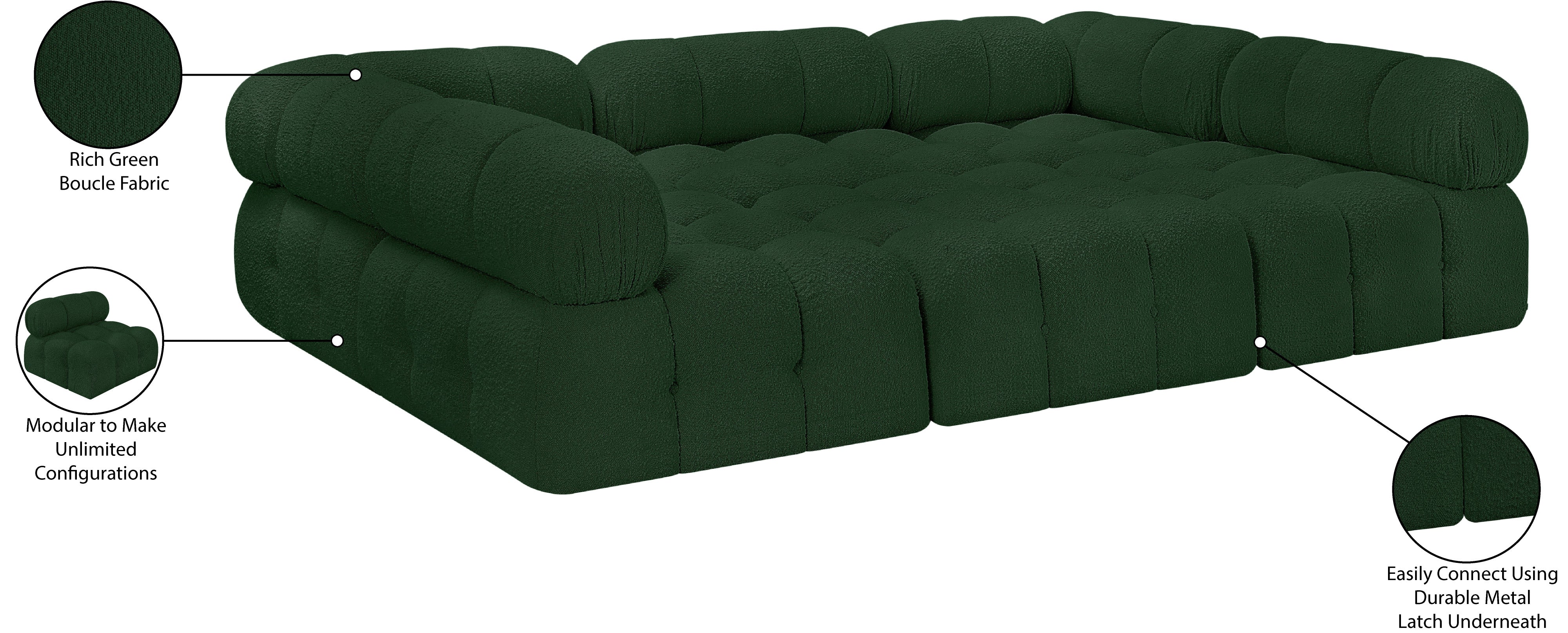Canapé sectionnel Ames en tissu bouclé
