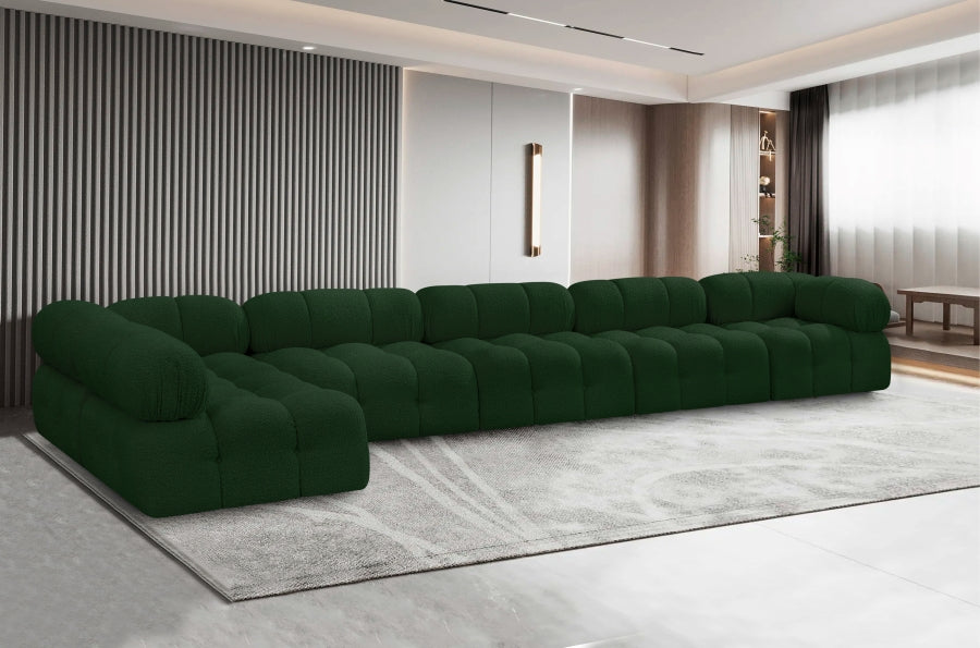 Canapé sectionnel Ames en tissu bouclé