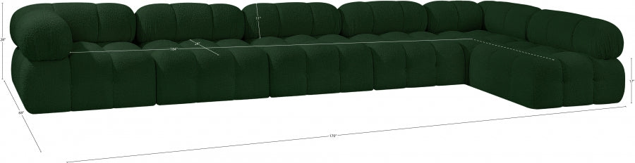 Canapé sectionnel Ames en tissu bouclé
