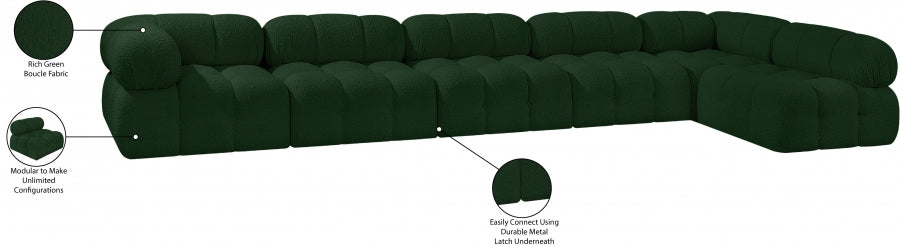 Canapé sectionnel Ames en tissu bouclé