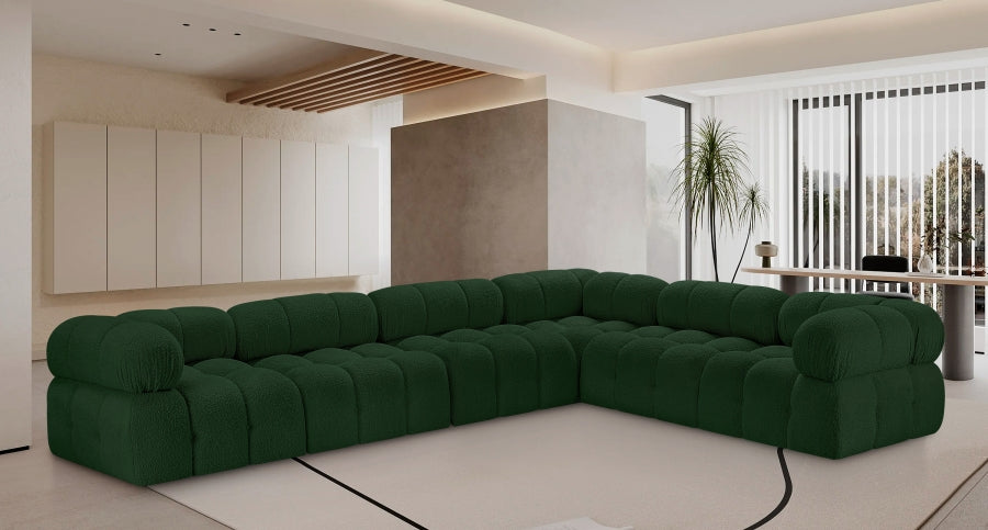Canapé sectionnel Ames en tissu bouclé
