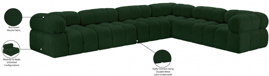 Canapé sectionnel Ames en tissu bouclé