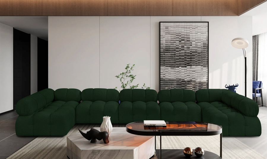 Canapé sectionnel Ames en tissu bouclé