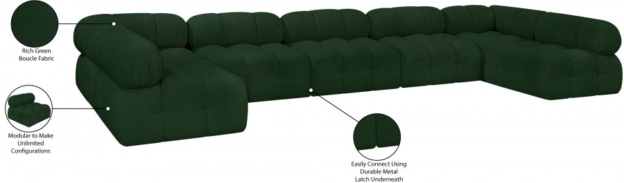 Canapé sectionnel Ames en tissu bouclé