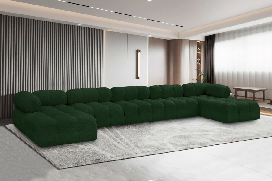 Canapé sectionnel Ames en tissu bouclé