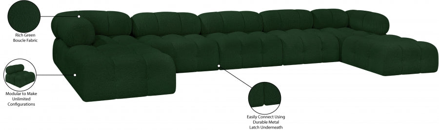 Canapé sectionnel Ames en tissu bouclé