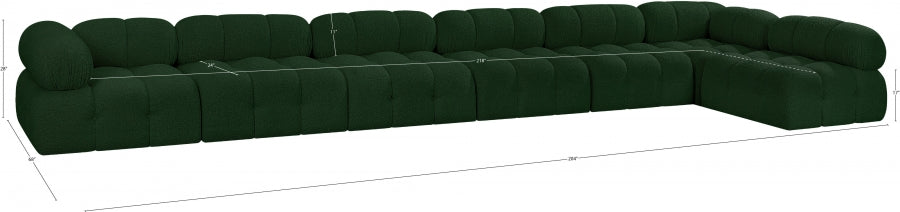 Canapé sectionnel Ames en tissu bouclé