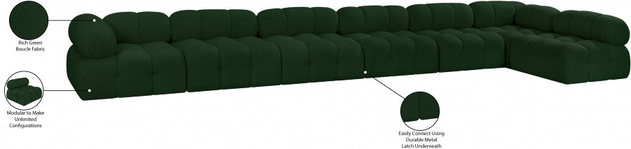 Canapé sectionnel Ames en tissu bouclé