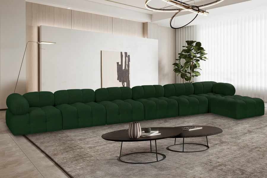 Canapé sectionnel Ames en tissu bouclé
