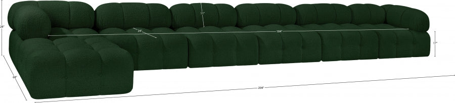 Canapé sectionnel Ames en tissu bouclé