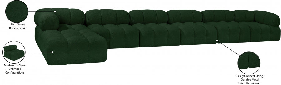 Canapé sectionnel Ames en tissu bouclé
