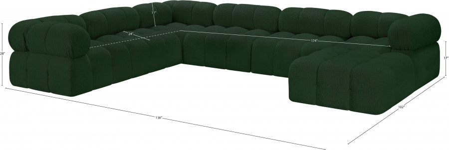 Canapé sectionnel Ames en tissu bouclé