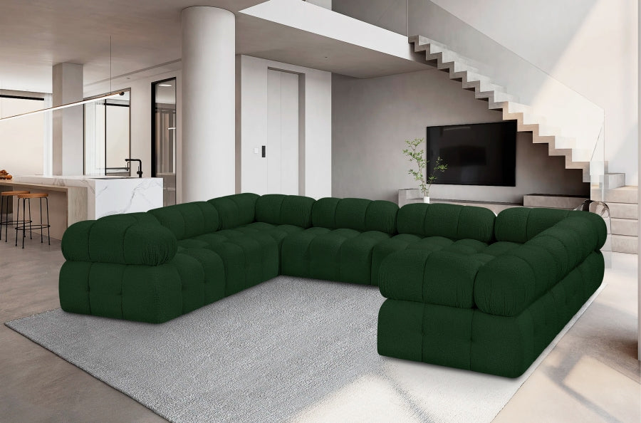 Canapé sectionnel Ames en tissu bouclé