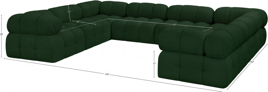 Canapé sectionnel Ames en tissu bouclé