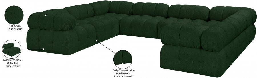 Canapé sectionnel Ames en tissu bouclé