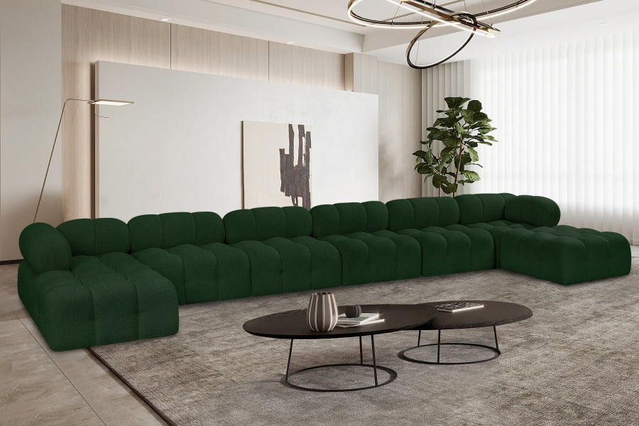 Canapé sectionnel Ames en tissu bouclé